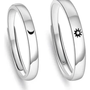 Set De Anillos Sol Y Luna
