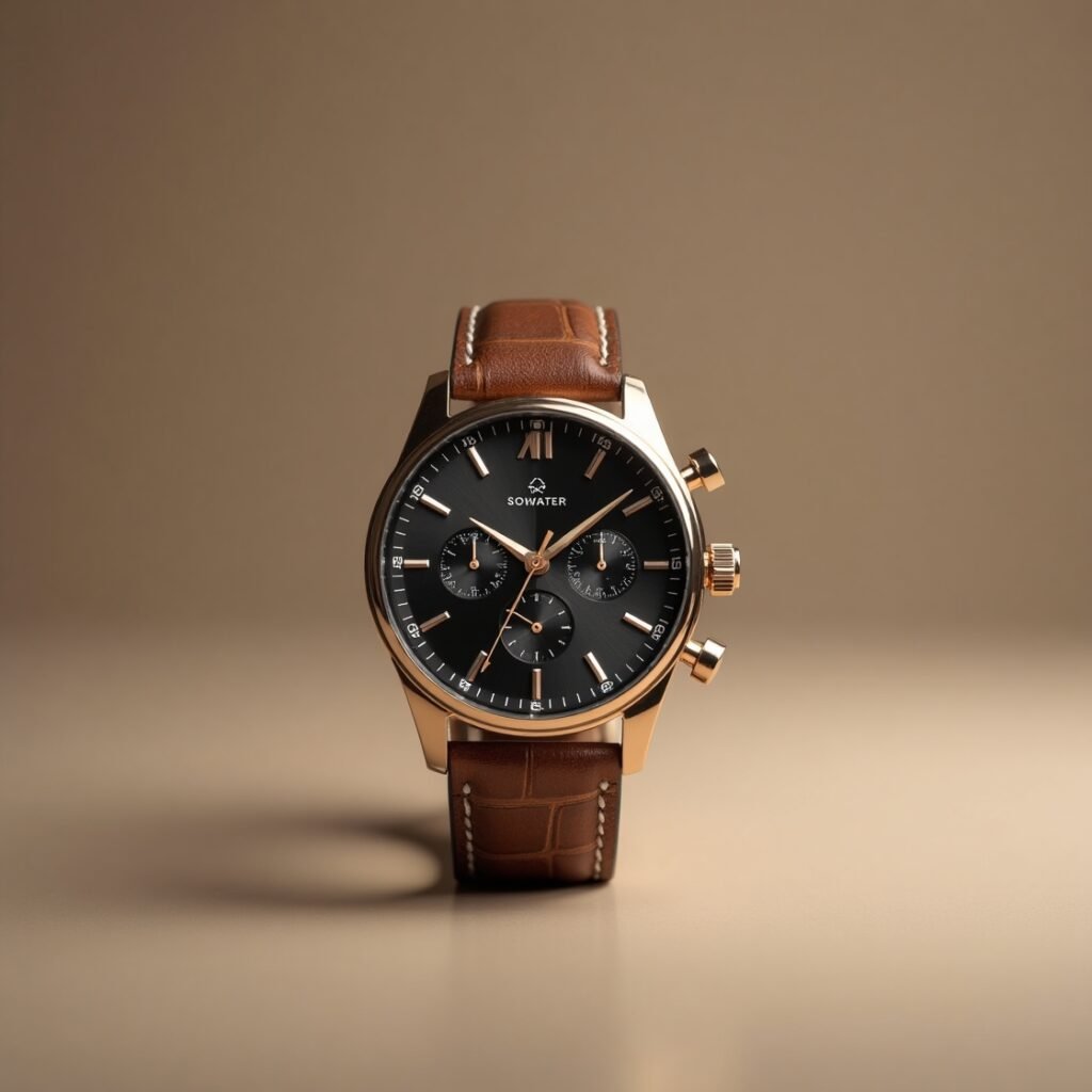 Flux_Dev_Realistic_studio_shot_of_a_single_elegant_wristwatch__2